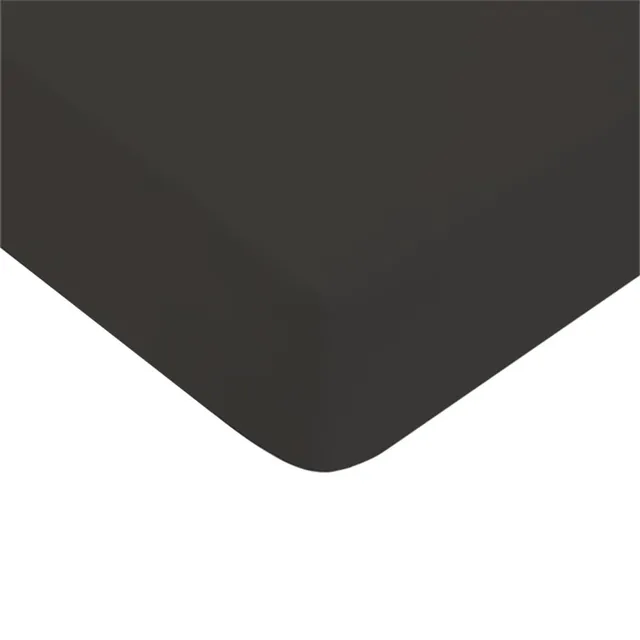 LEVASSEUR drap housse coton anthracite 160x200cm 100% coton