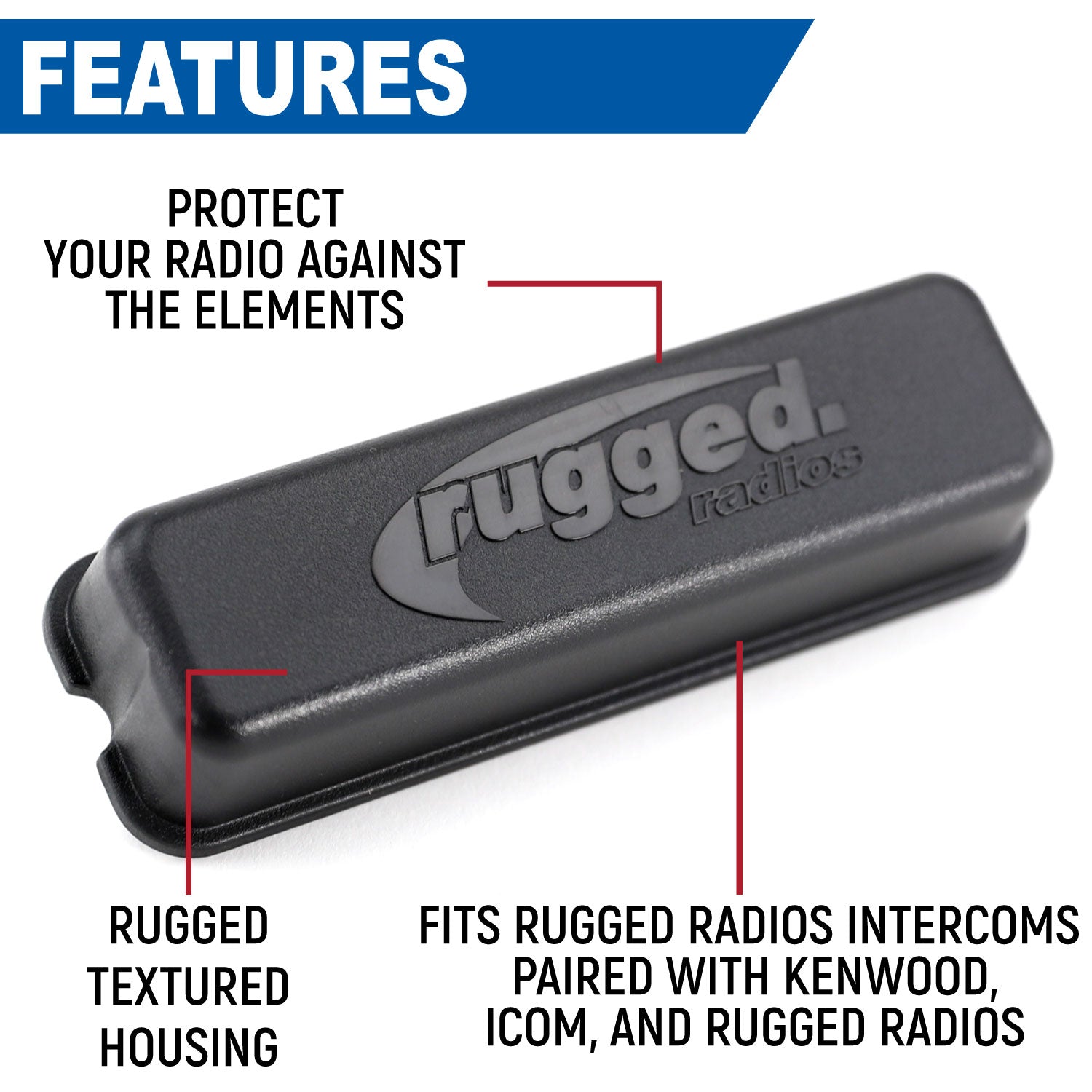 Rugged Air Housse magnétique radio mobile M1 G1 RM60