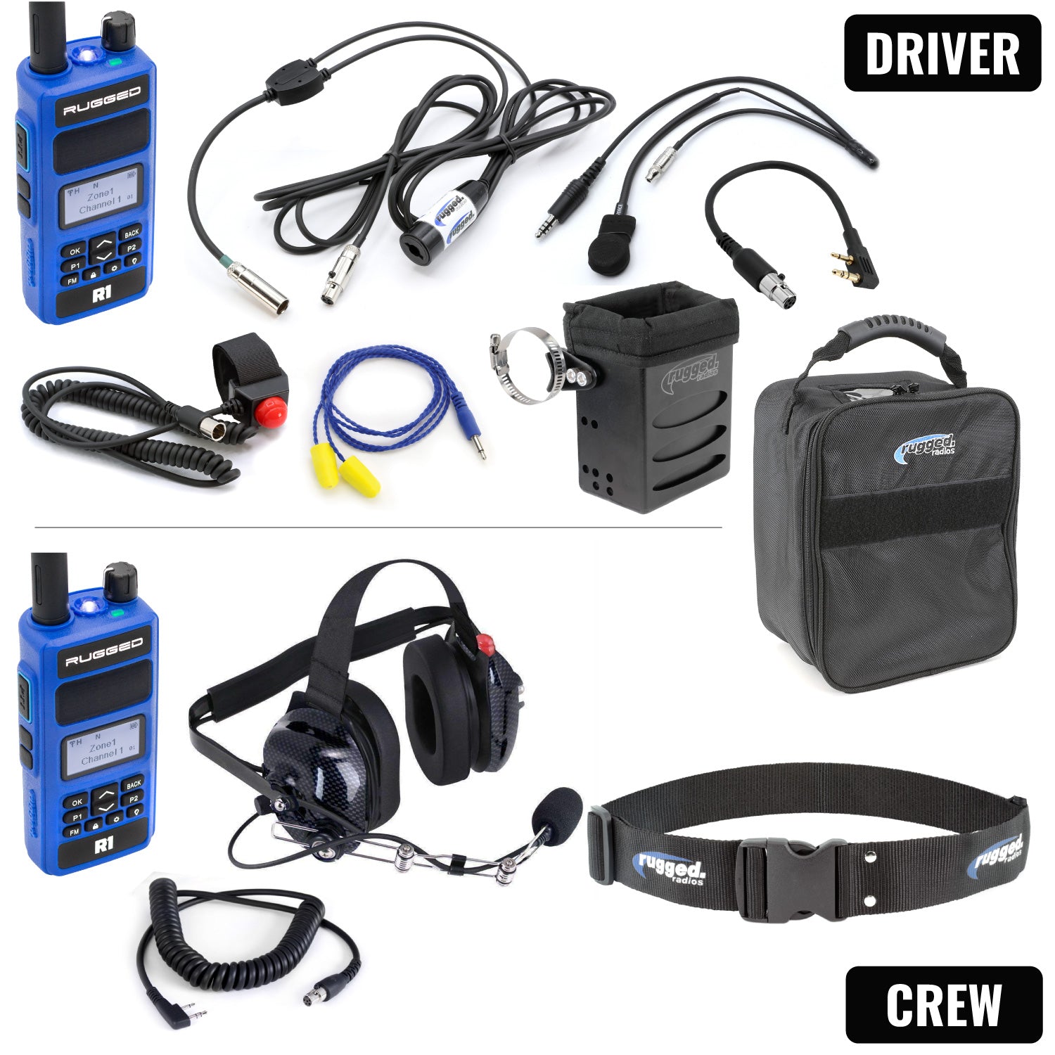 Rugged Air IMSA R1 kit intercom pilote chef équipe
