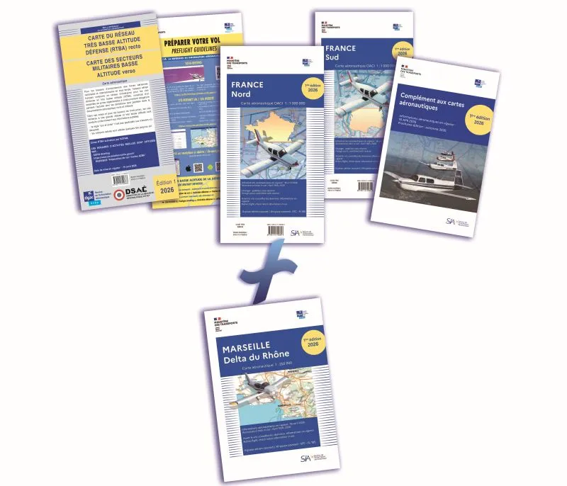 La Boutique du Pilote Documents VFR 2026 + Carte Marseille SIA 1/250 000