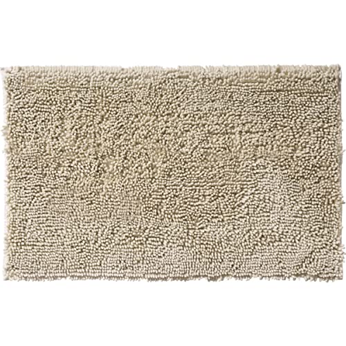 Levasseur Shiny Tapis de Bain Fil Doré Ivoire 50x80 Chenille Déco