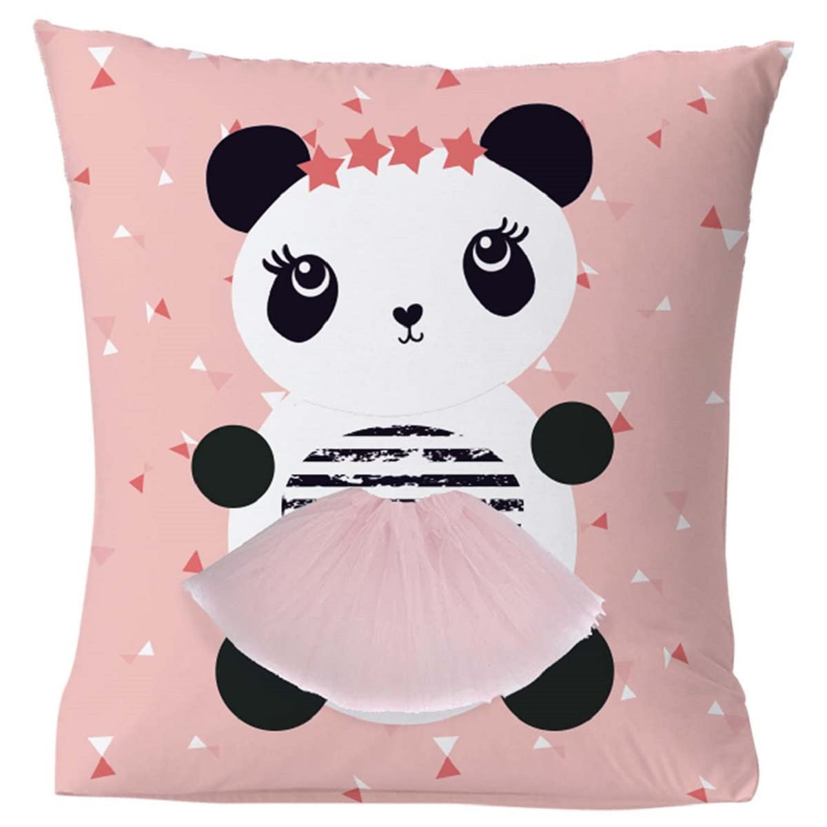 LEVASSEUR Pandi coussin enfant coton panda rose 40x40cm
