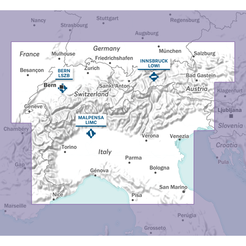 Editerra Air Million Alpes 2026 carte aéronautique 1/500 000