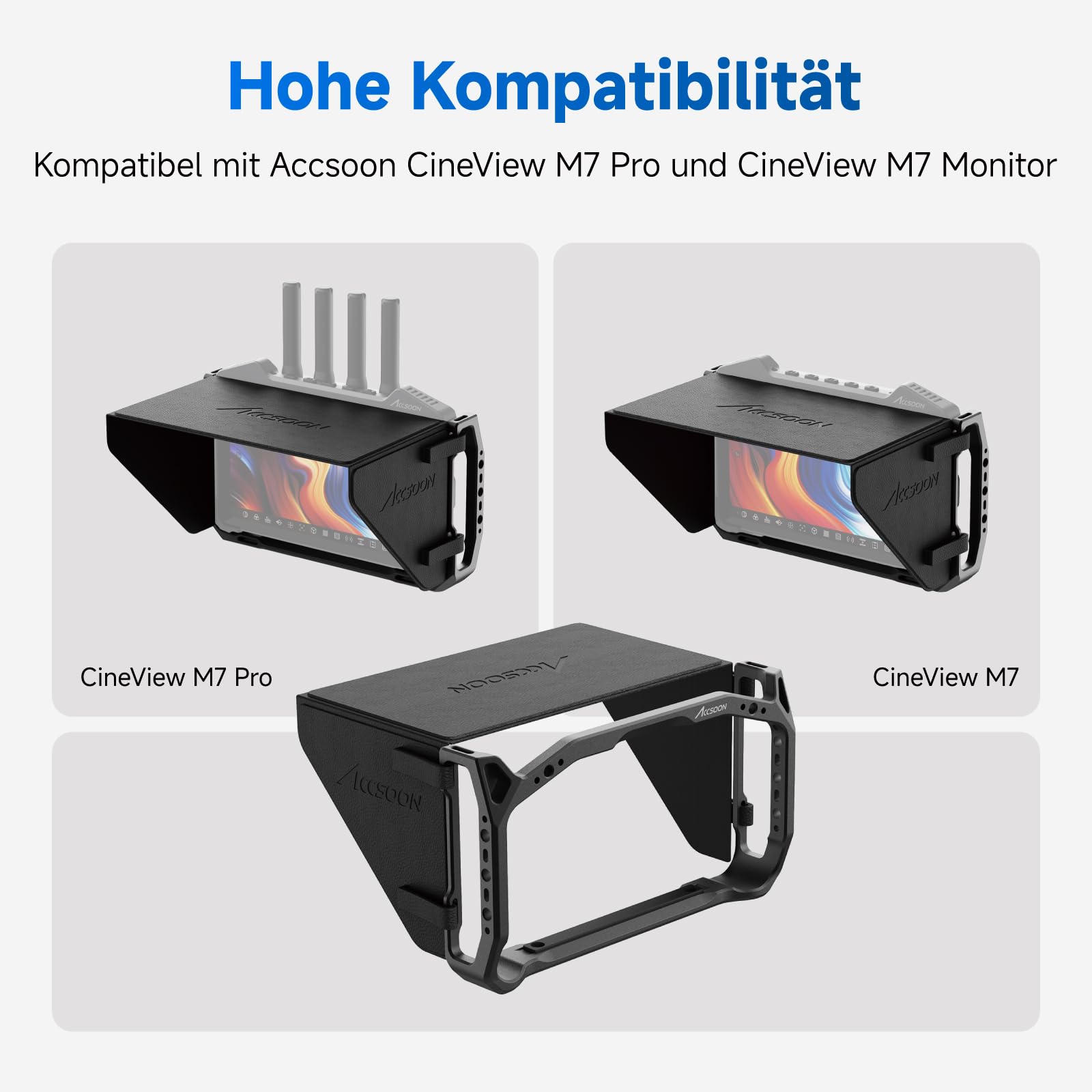 Accsoon Cage moniteur pare-soleil CineView M7/M7 Pro