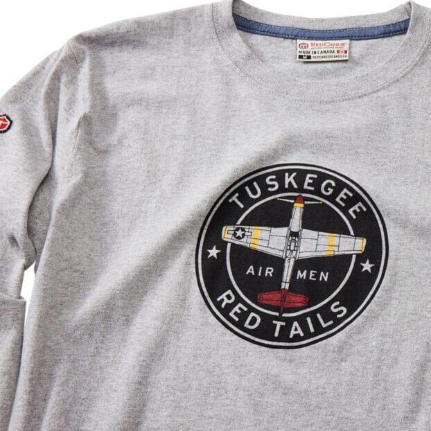 Red Canoe Tuskegee Airmen t-shirt gris manches longues M