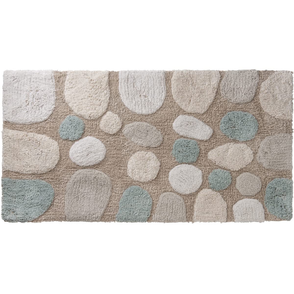LEVASSEUR Galet Tapis de Bain Coton Beige 50x80cm Oeko-Tex