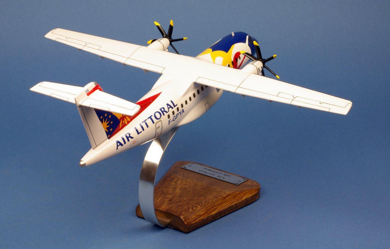 ATR 42-500 Air Littoral F-GPYA maquette bois 1/60 38 cm