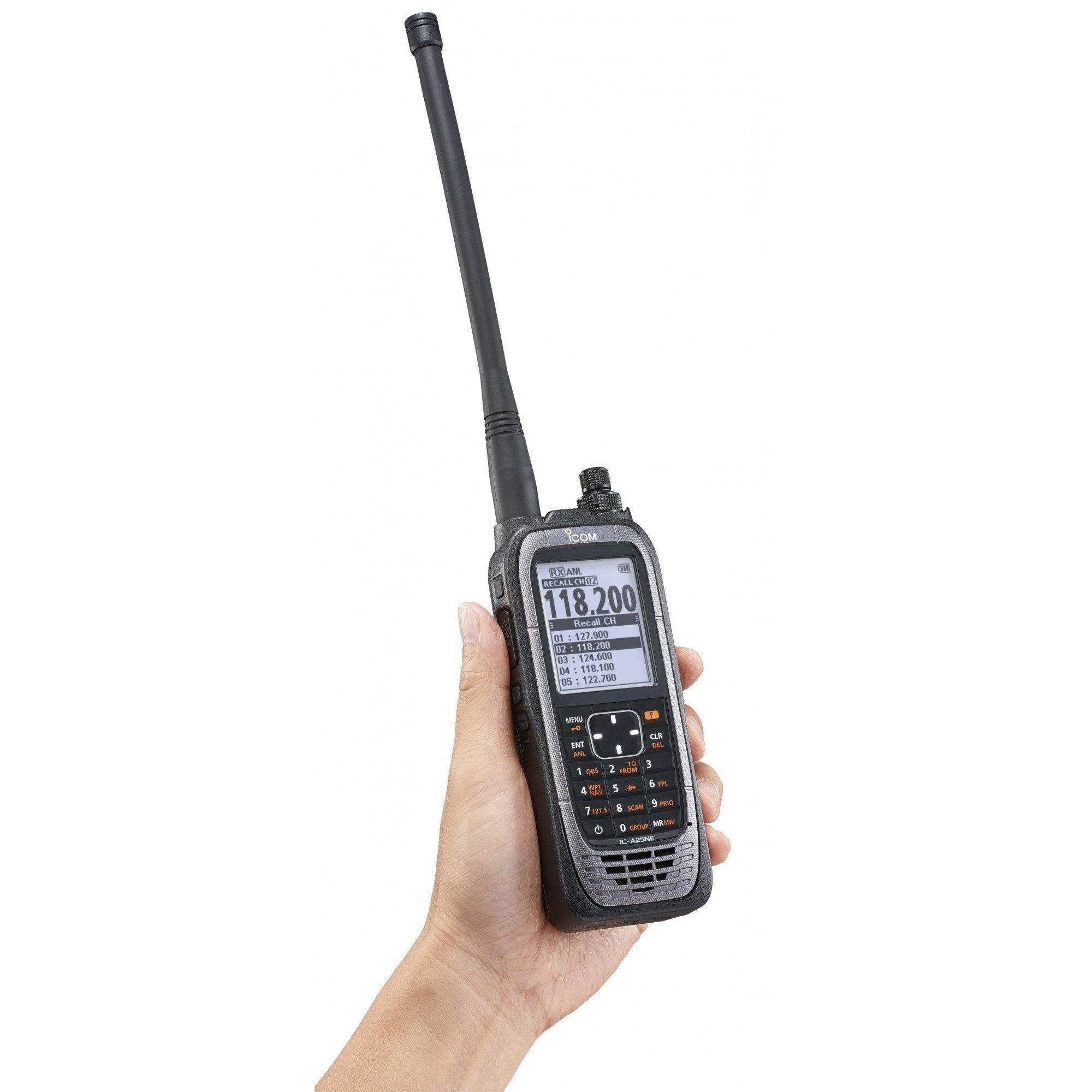 Icom IC-A25NE radio aviation VHF portable Bluetooth GPS