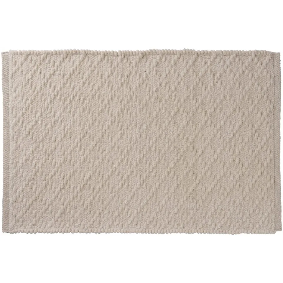 Levasseur Bohemian tapis de bain 50x80 cm écru coton