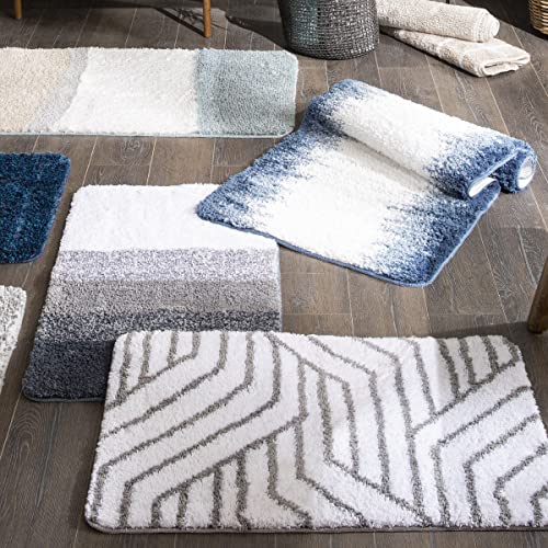 LEVASSEUR tapis de bain polyester 50x80cm blanc tufté