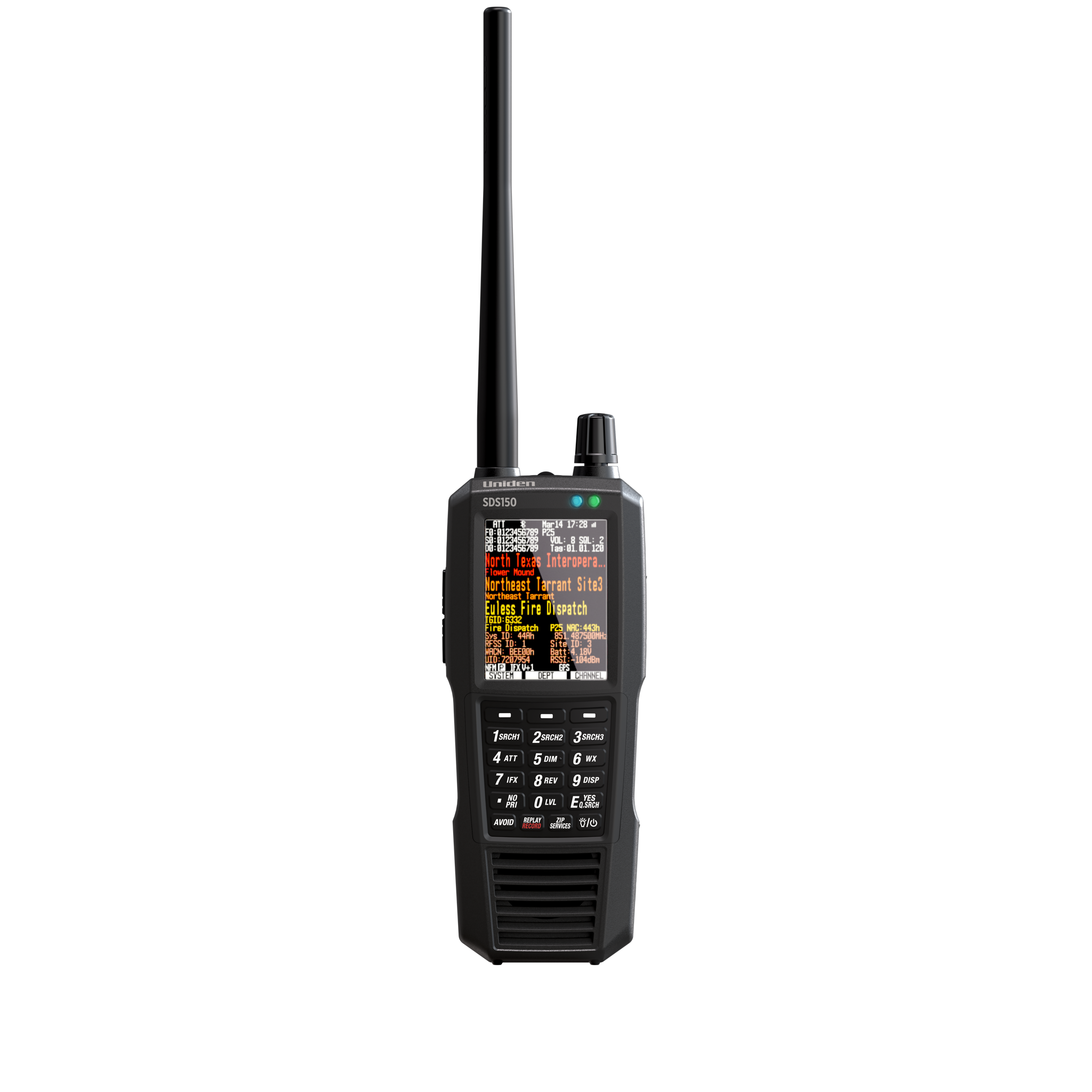 Uniden SDS150 scanner portable numérique