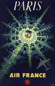 Air France Affiche Musée 50x70 cm déco aviation Paris