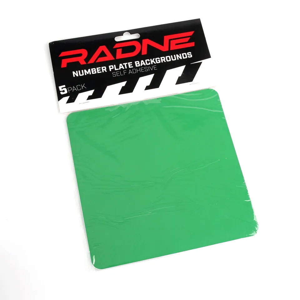 Radne Number Plate 5-pack plaque numéro verte 19x19