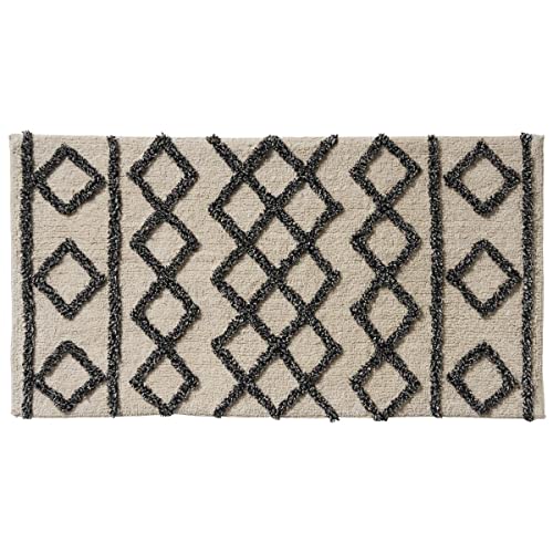 LEVASSEUR Izza tapis de bain géométrique noir 60x120cm