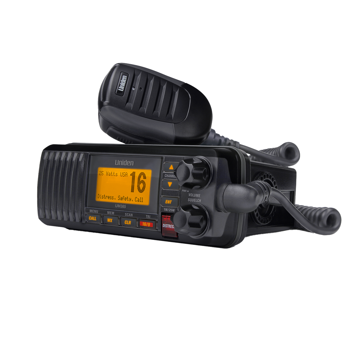 Uniden UM385 radio VHF marine fixe DSC blanc noir
