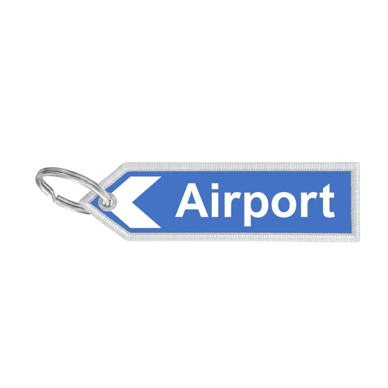 Airport porte-clés flamme bleue Airport tissu 10 cm