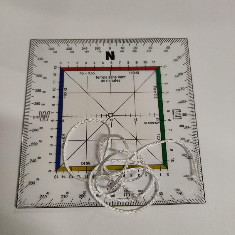 Rapporteur de déroutement 130x130mm 4 FB cap VFR
