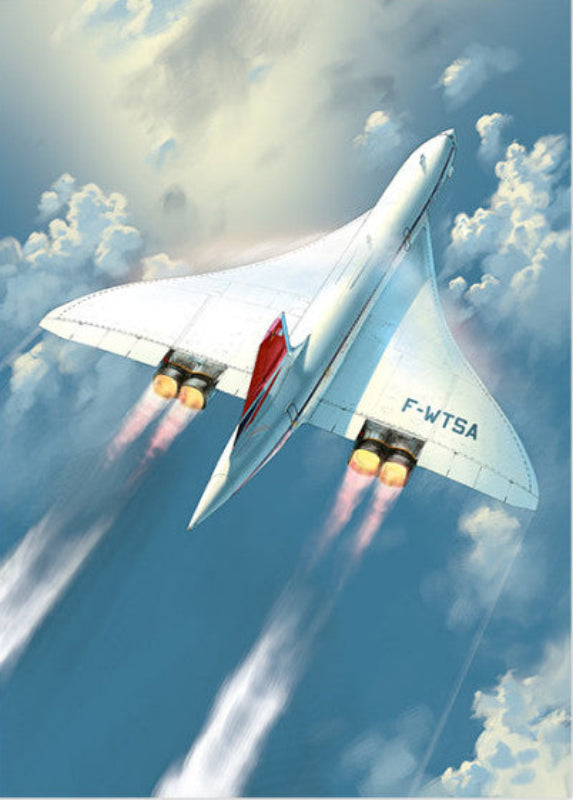 La Boutique du Pilote Affiche Concorde Romain Hugault 50x70 cm