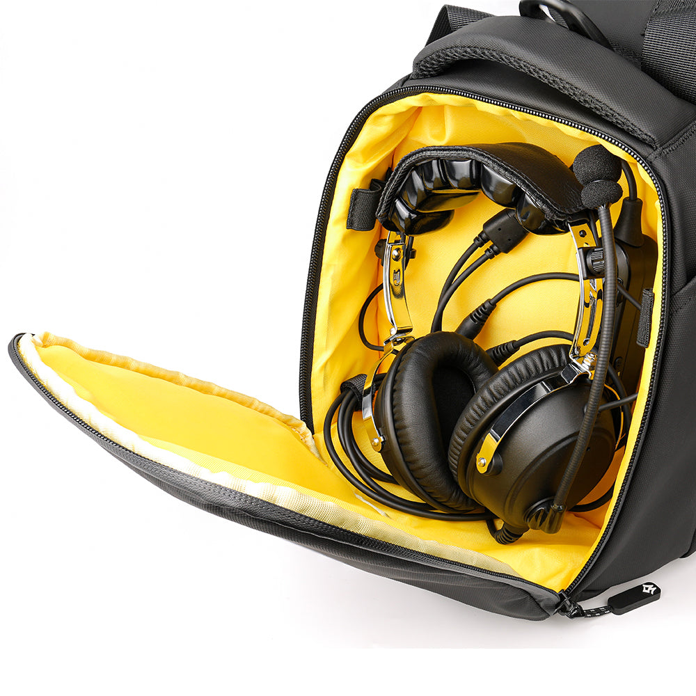 R Spider Wireless Aviation Bag sac pilote noir casque
