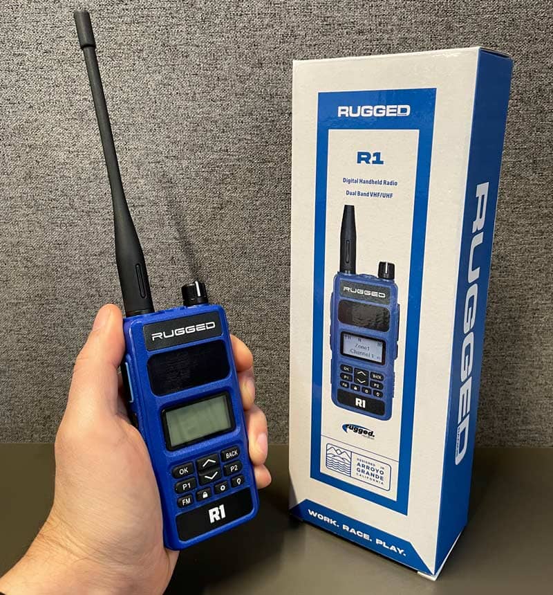 Rugged Air R1 radio portable bibande UHF VHF 5W DMR