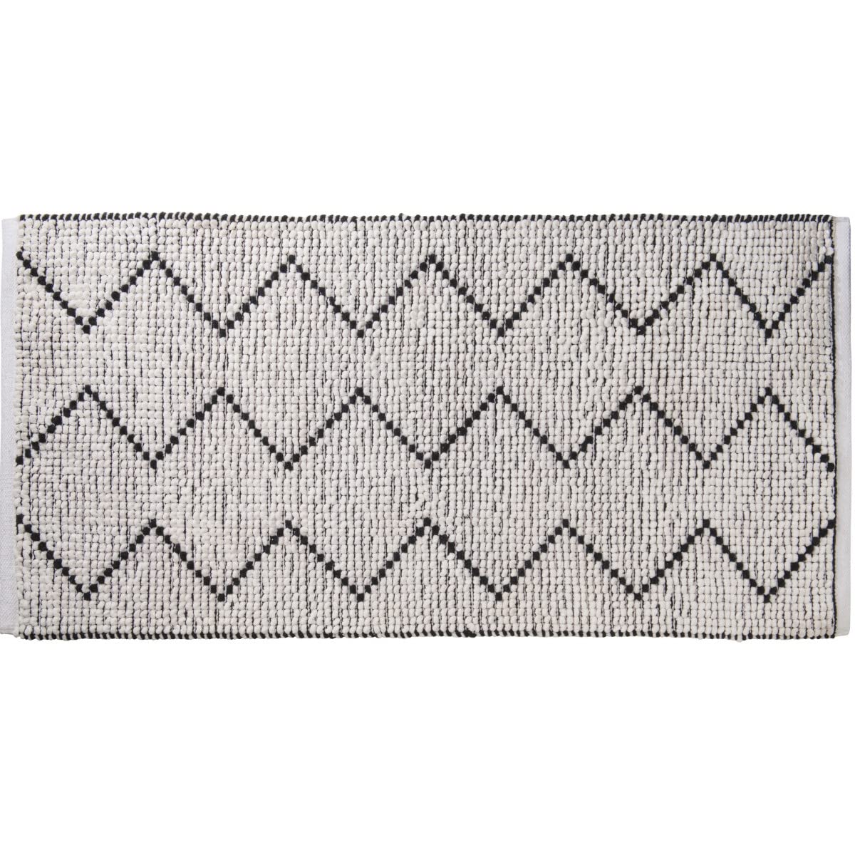 Levasseur Zig Zag tapis de bain 50x80 cm blanc polycoton