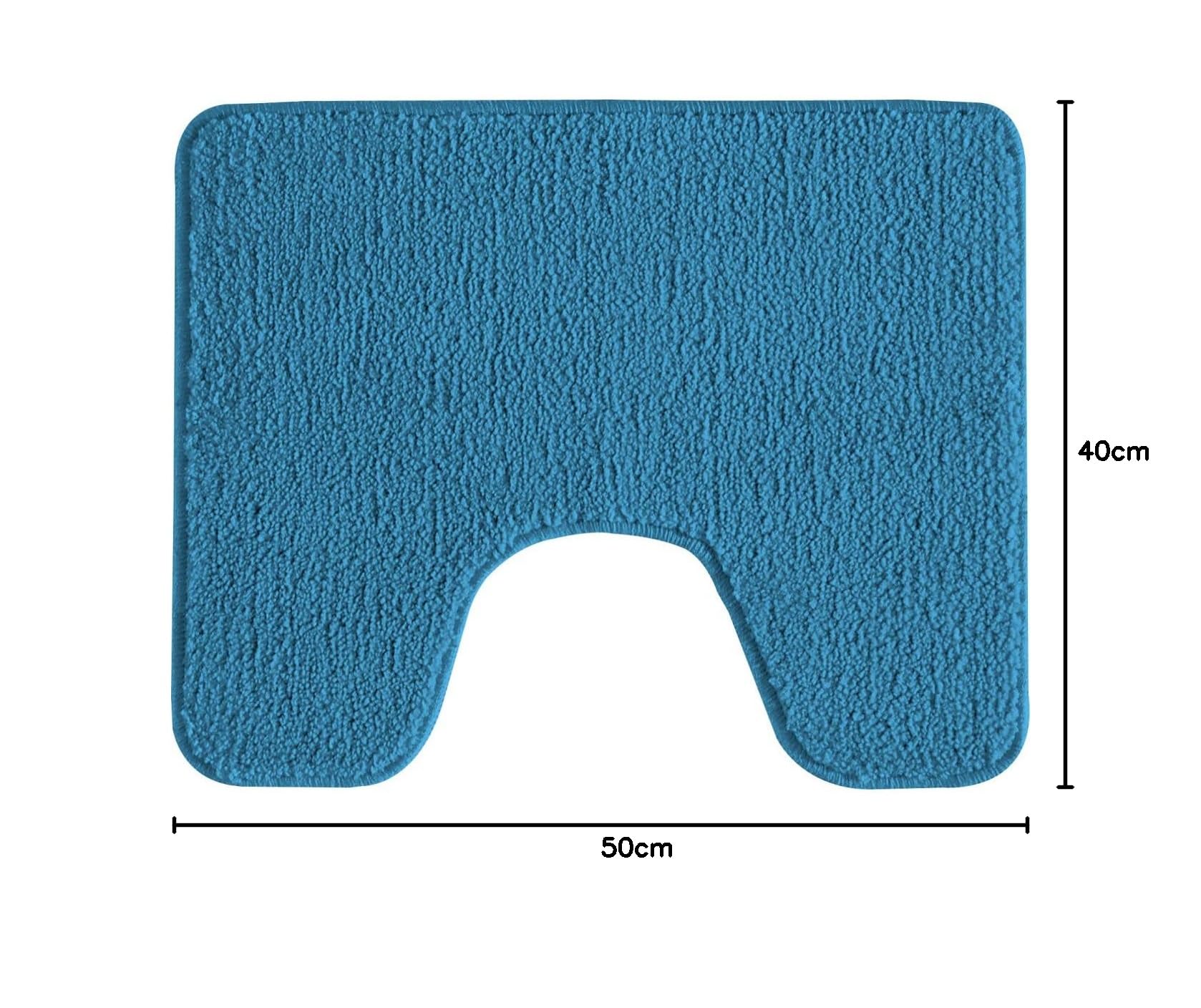 LEVASSEUR Polynésie Tapis de Toilette Bleu 50x40 cm Polyester