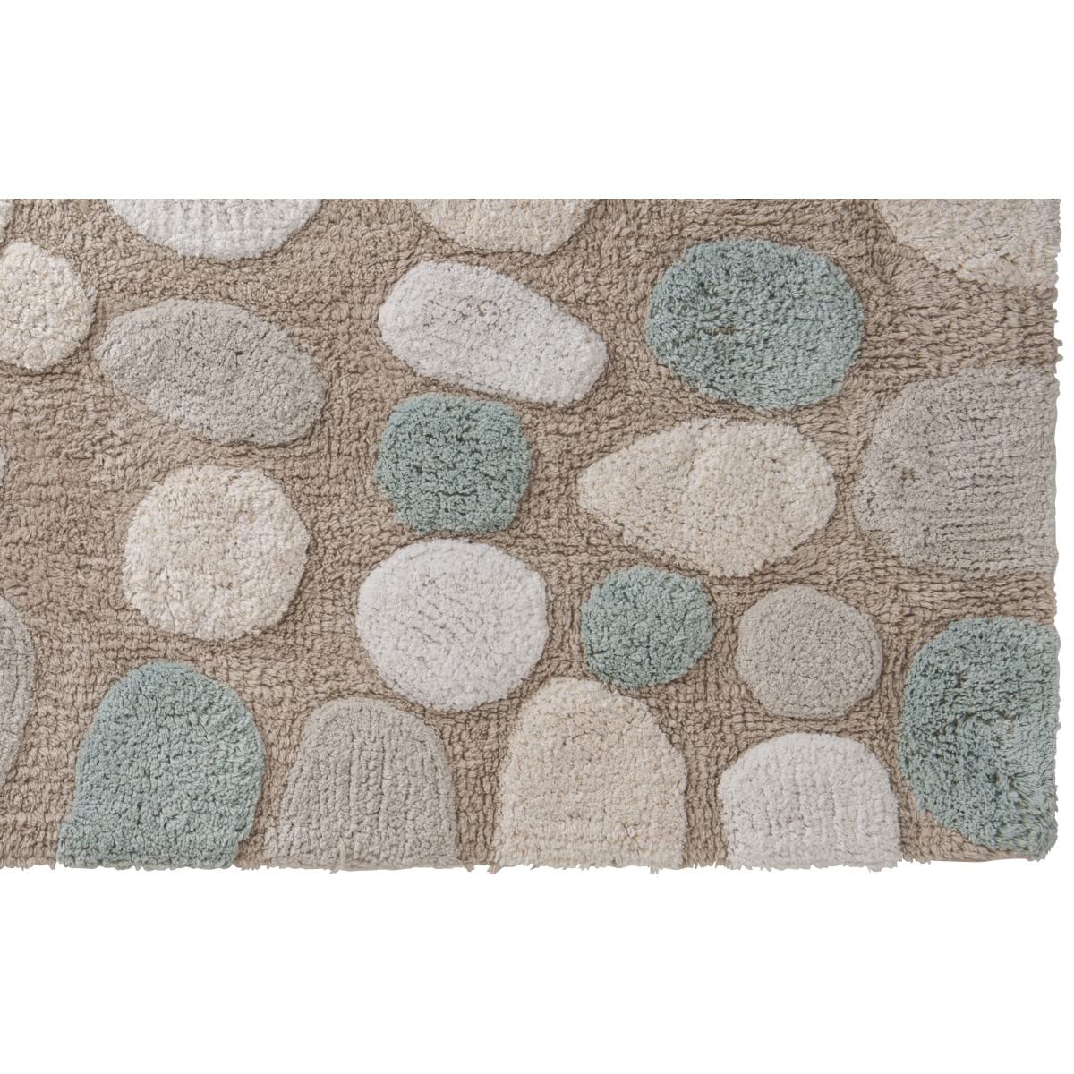 LEVASSEUR Galet Tapis de Bain Coton Beige 50x80cm Oeko-Tex