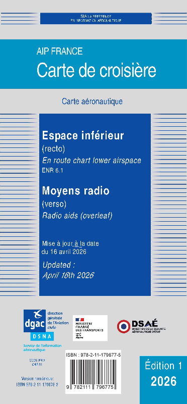 SIA Carte espace inférieur radio 2026 1/2 000 000