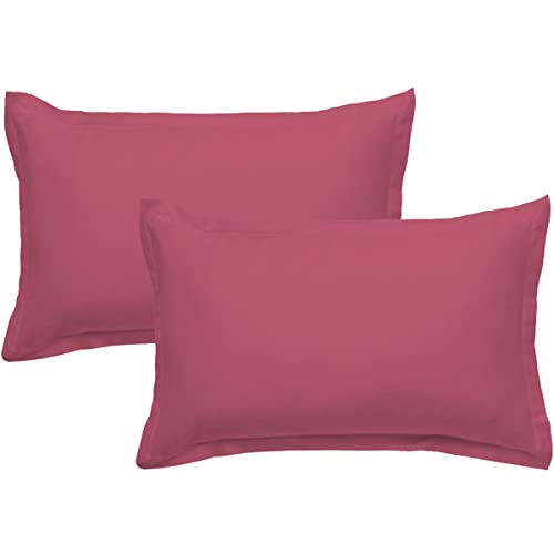 LEVASSEUR Linge de lit taie d’oreiller 50x70 fuchsia lot 2 coton
