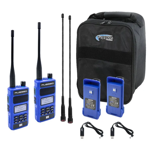 Rugged Air R1 Ready Pack 2 Radios UHF VHF 5W DMR