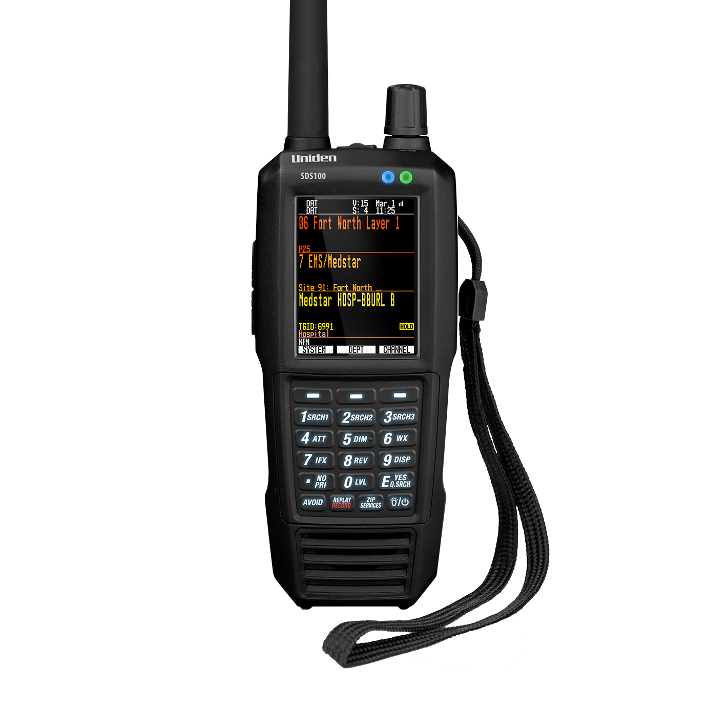 Uniden SDS100 scanner radio portable numérique