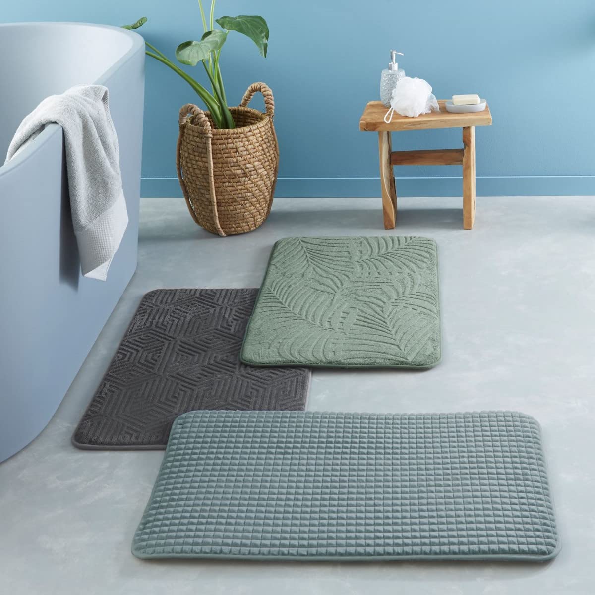 Levasseur Mémoire de Forme Tapis de Bain Bleu 50x80cm