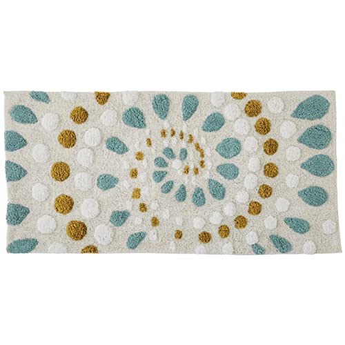 LEVASSEUR Salle de bain tapis bain coton multicouleur 60x120cm