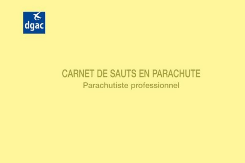 La Boutique du Pilote Carnet de sauts parachute DGAC 80 pages