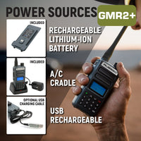Rugged GMR2 PLUS radio portable GMRS FRS avec micro main