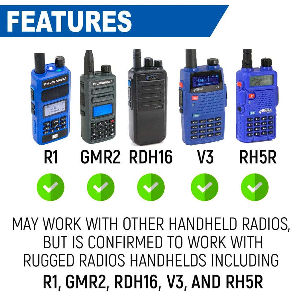 Rugged Air Mount Support radio portable tableau de bord noir