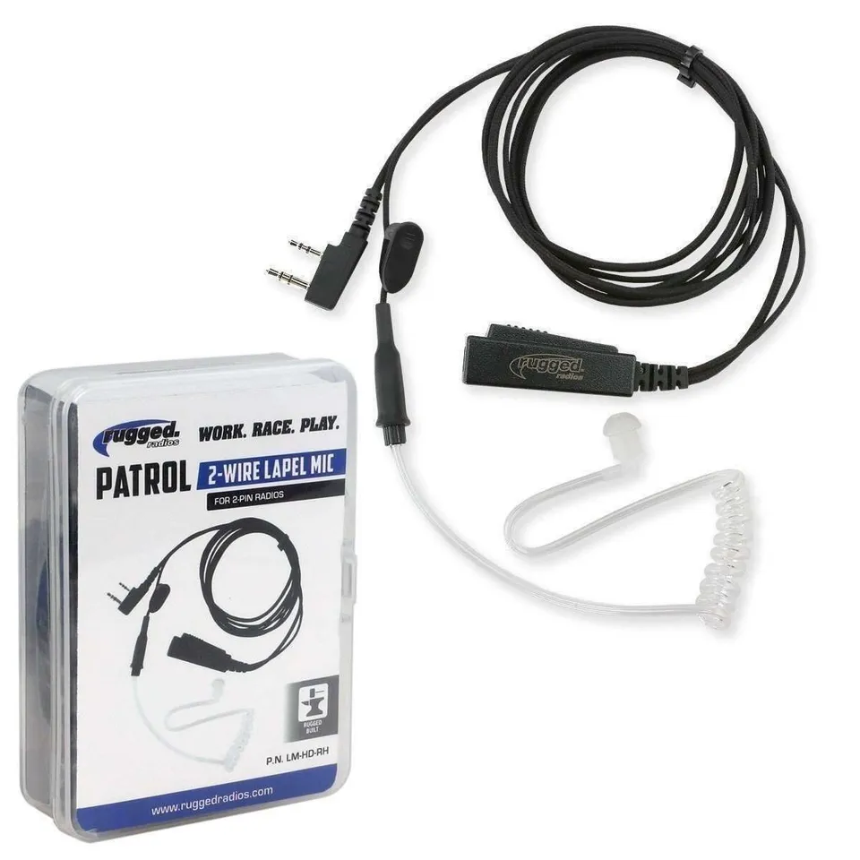 Rugged Air Patrol Micro Cravate 2 Fils Tube Acoustique