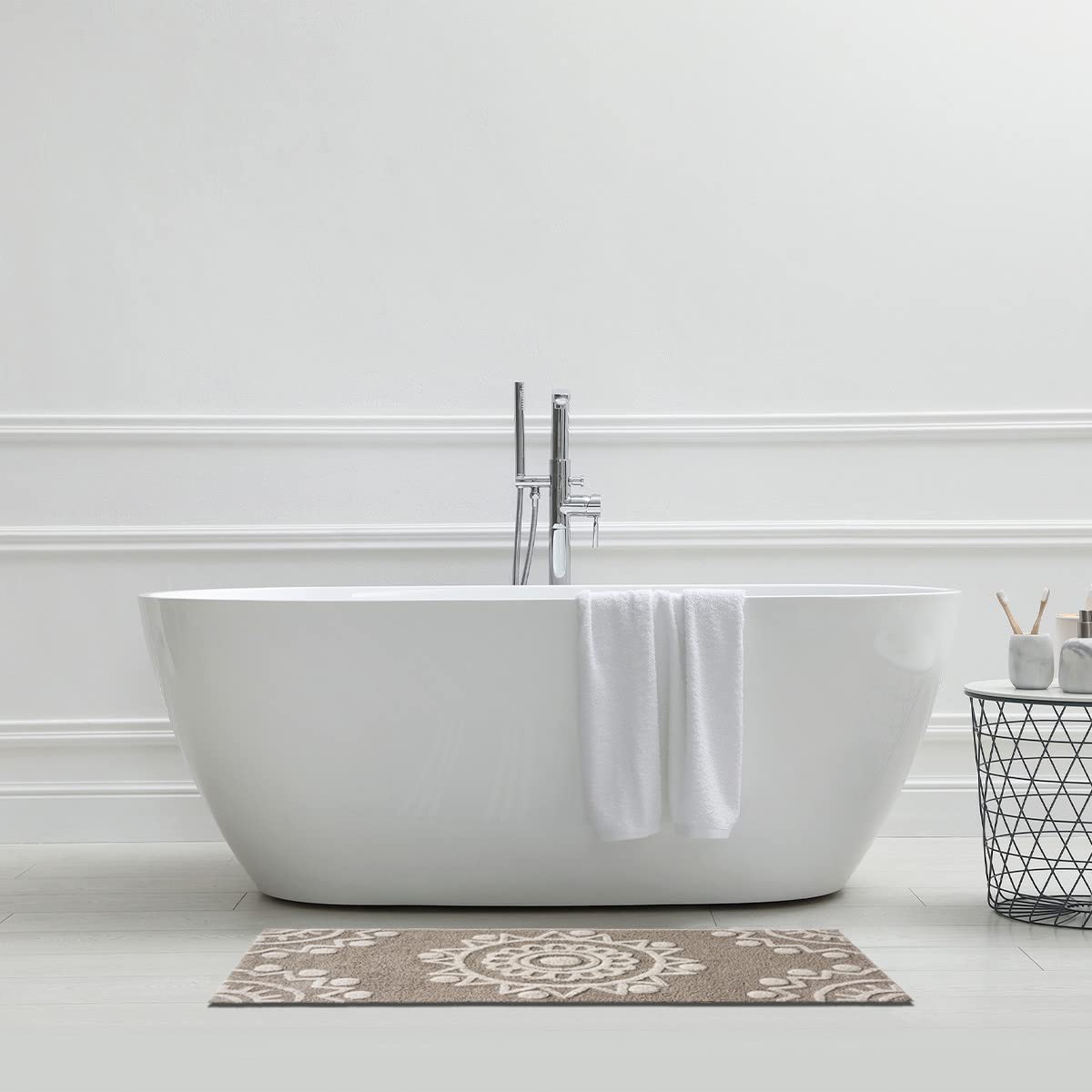 Levasseur Pondichery tapis de bain coton 60x120cm beige