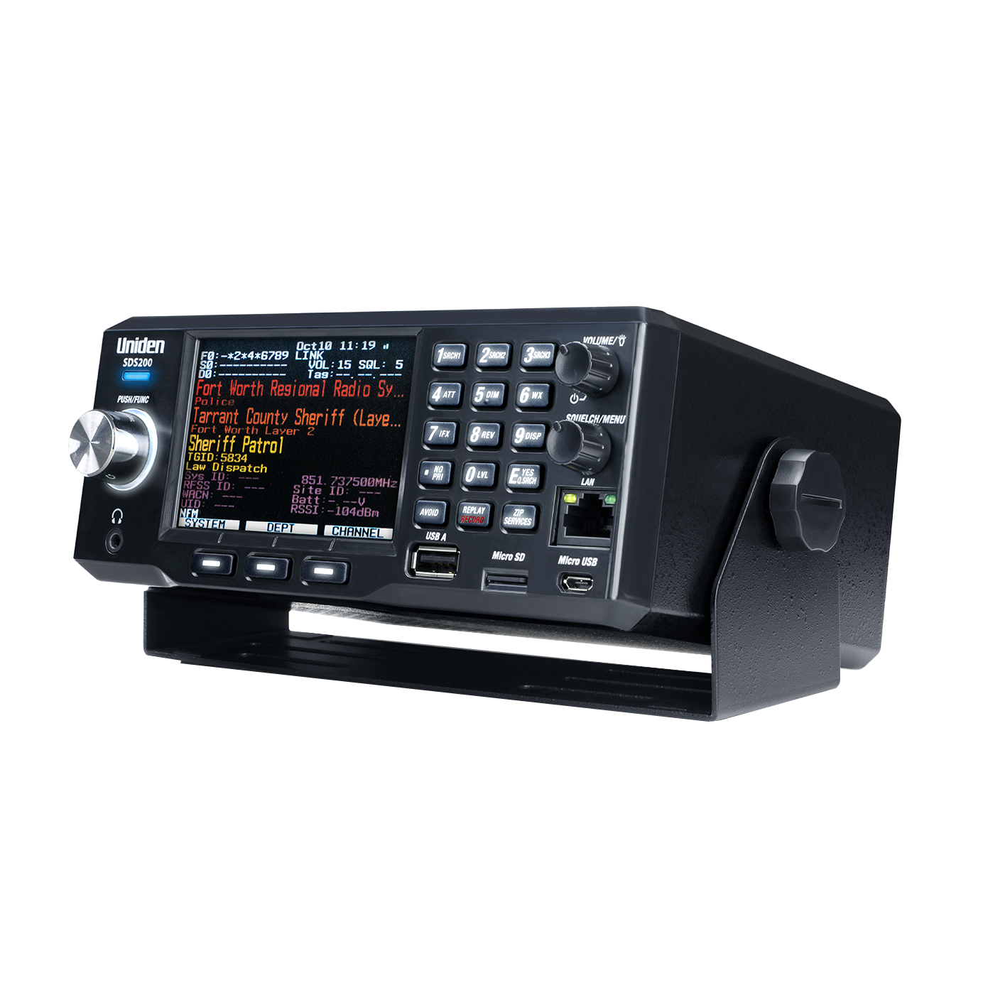 Uniden SDS200 scanner radio base numérique