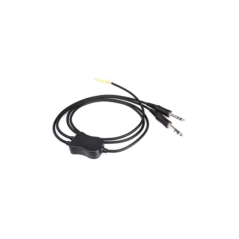 R Spider Wireless Headset Adapter câble casque aviation GA double fiche 2 m