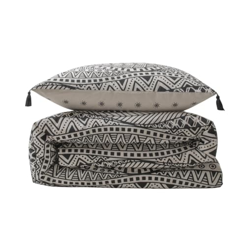 LEVASSEUR Ohana parure de lit coton blanc 260x240cm ethnique