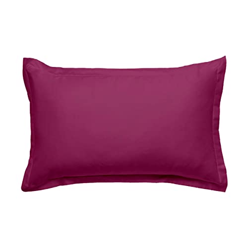 LEVASSEUR Linge de lit taie d’oreiller 50x70 magenta lot 2 coton