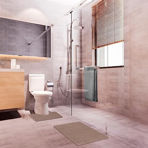 Levasseur Polynesie tapis de bain polyester taupe 50x80 + 50x40