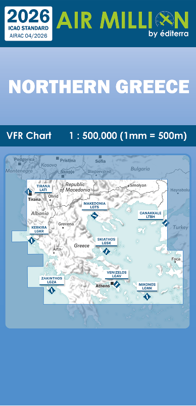 Editerra Air Million Grèce Nord Balkans 2026 carte 1/500 000