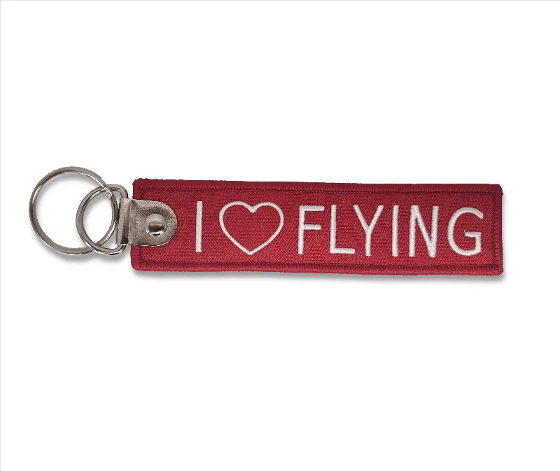 La Boutique du Pilote I Love Flying porte-clés flamme 13x3cm