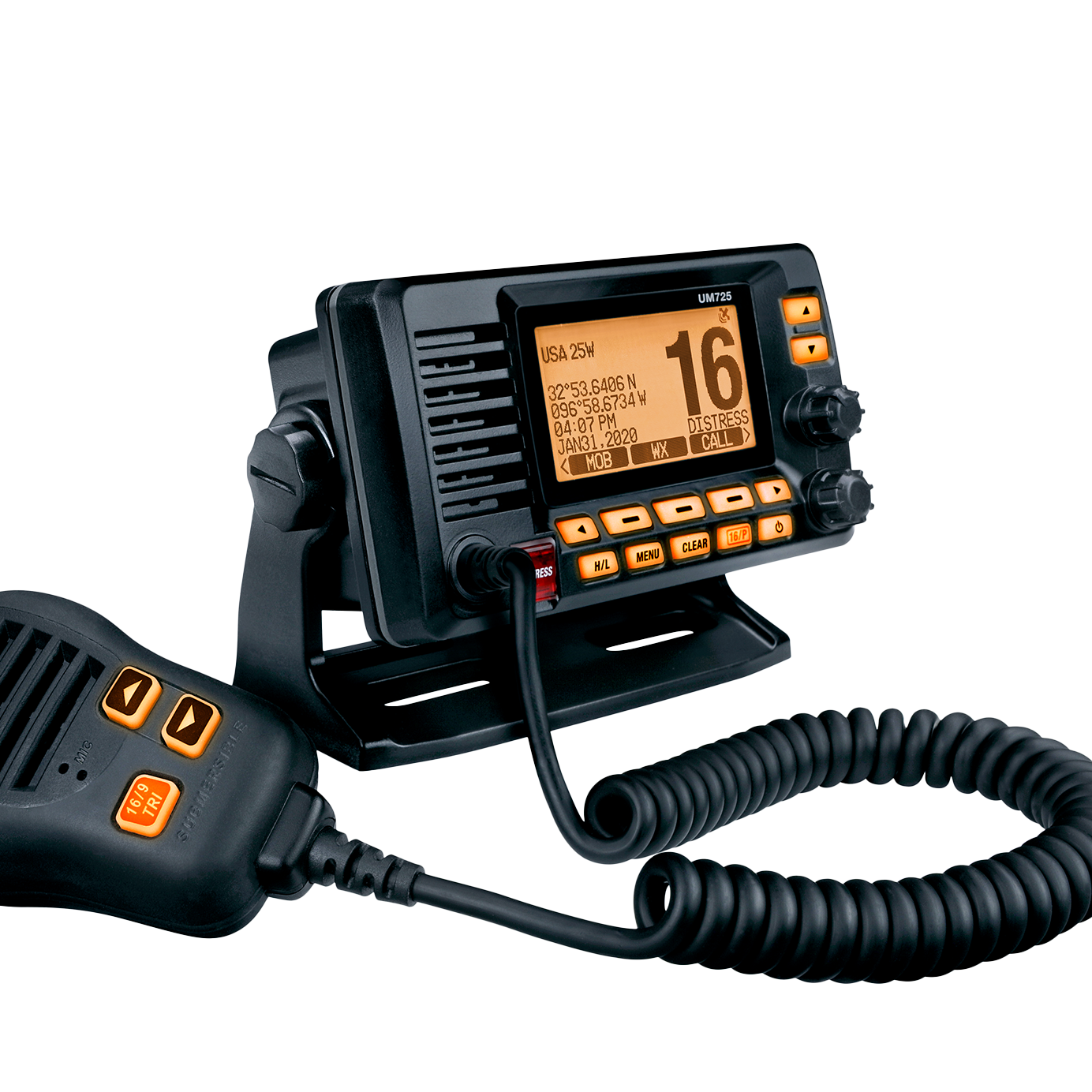 Uniden UM725 radio VHF marine fixe noire GPS Bluetooth
