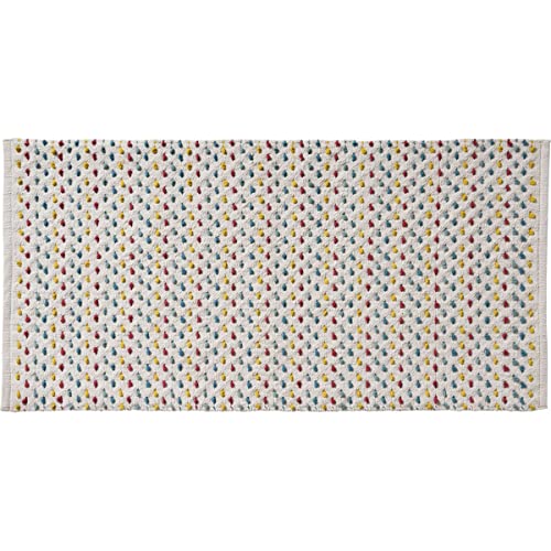 LEVASSEUR Tapis de Bain Coton Chenille Écru 60x120cm Doux