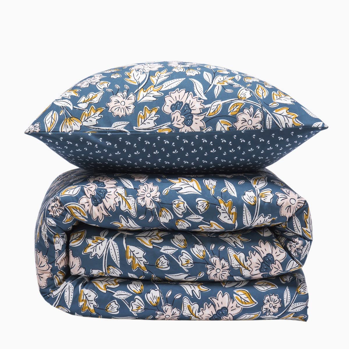 Levasseur Frida 260x240cm parure de lit percale coton bleu