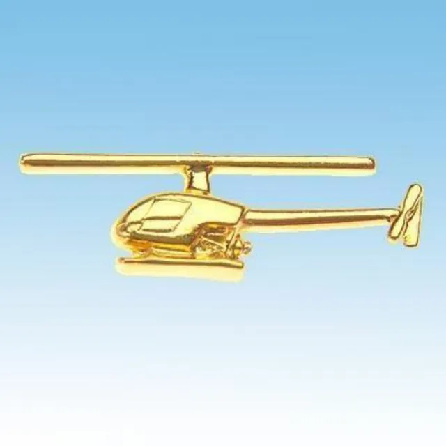 La Boutique du Pilote Robinson R22 pin's hélicoptère doré or fin