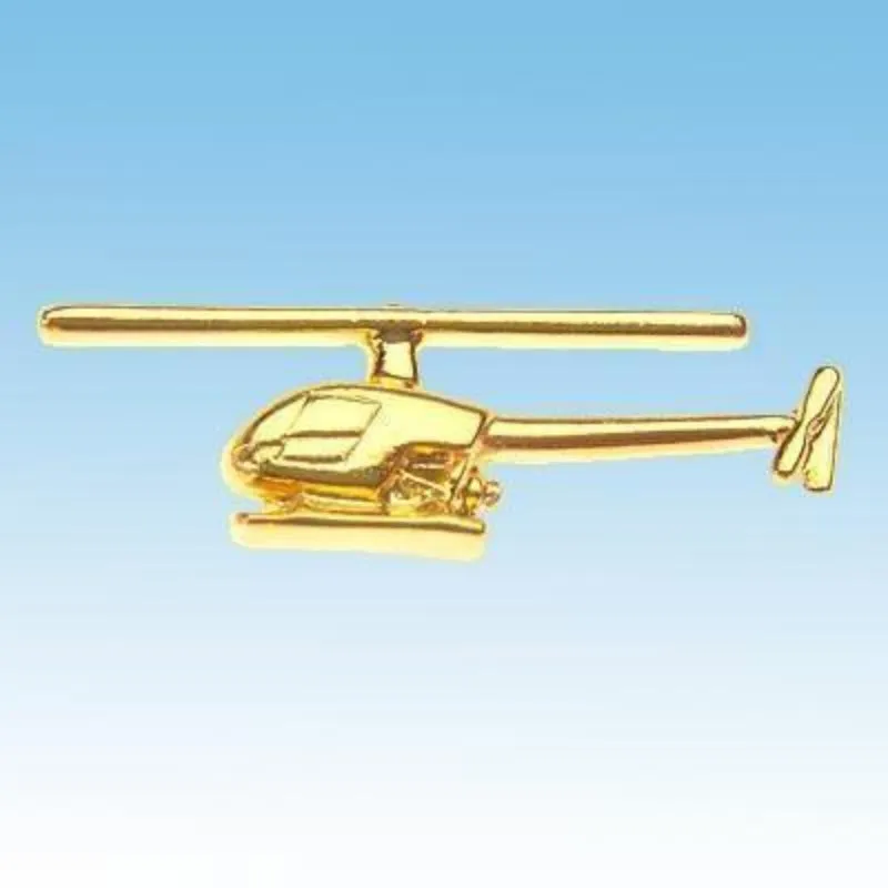 La Boutique du Pilote Robinson R22 pin's hélicoptère doré or fin
